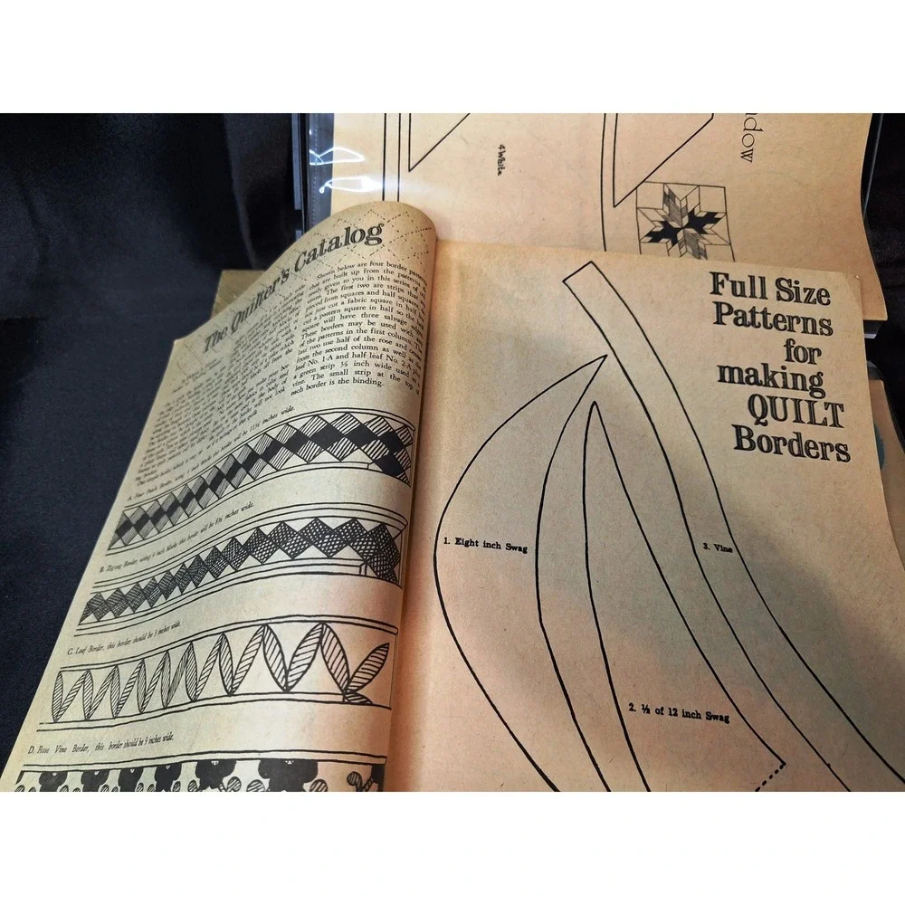 Vintage Tower Press Blue Ribbon Patterns Quilting Embroidery Booklets Binder 70s